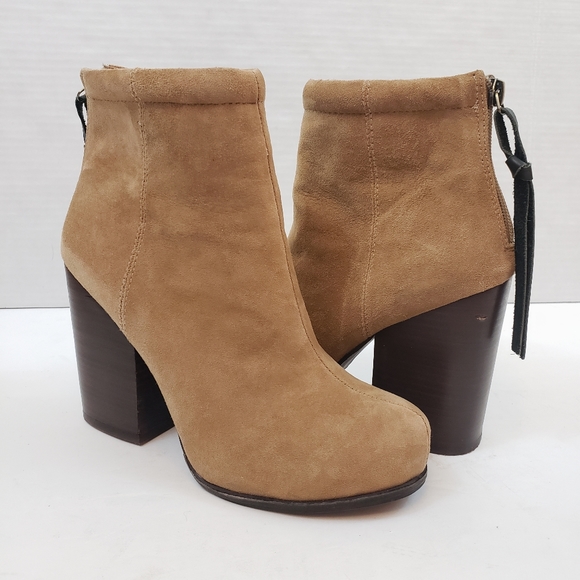 Jeffrey Campbell Shoes - Jeffrey Campbell Rumble Camel Tan Backzip Booties